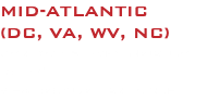 MID-ATLANTIC (DC, VA, WV, NC) Contact: Steven Maiatico http://www.sasmidatlantic.com